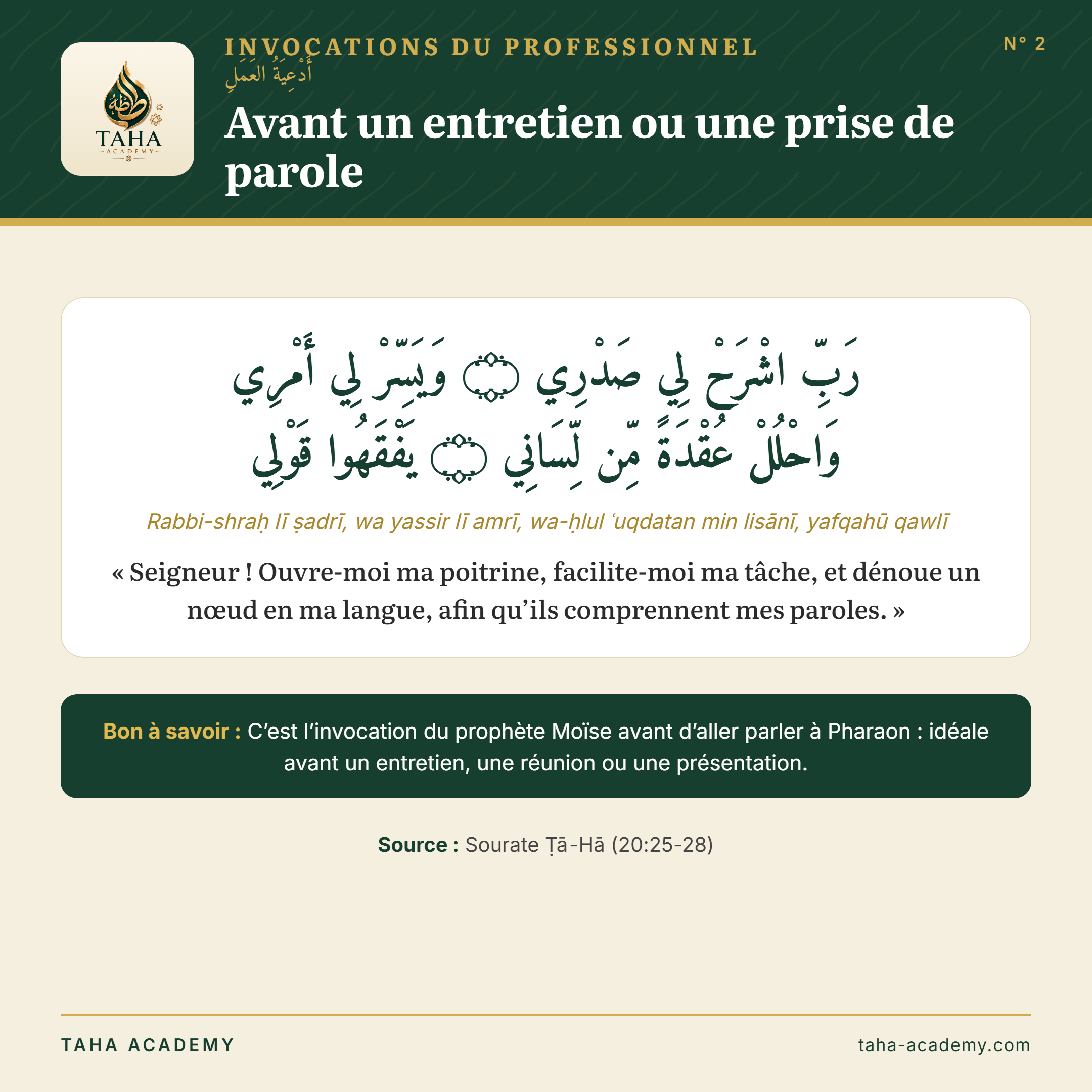 Invocations du professionnel n° 2 : Avant un entretien ou une prise de parole